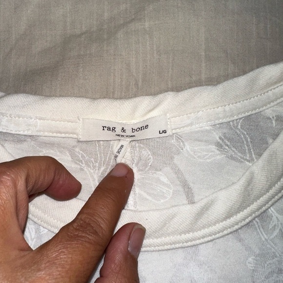 Rag and Bone Floral Burnout Tee - Picture 4 of 6